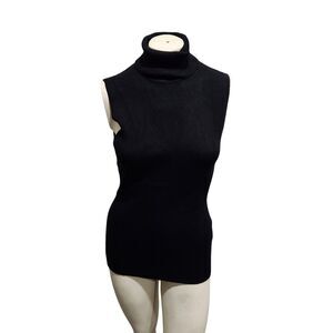 Cato Sleeveless Turtleneck Sweater Women SZ Large Staple Everyday Old Money Work